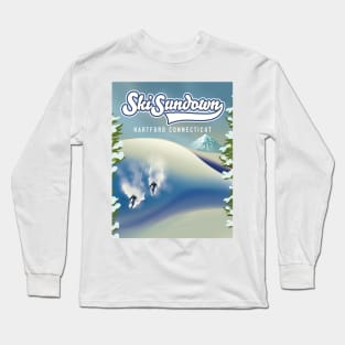 Ski Sundown New Hartford ski poster Long Sleeve T-Shirt